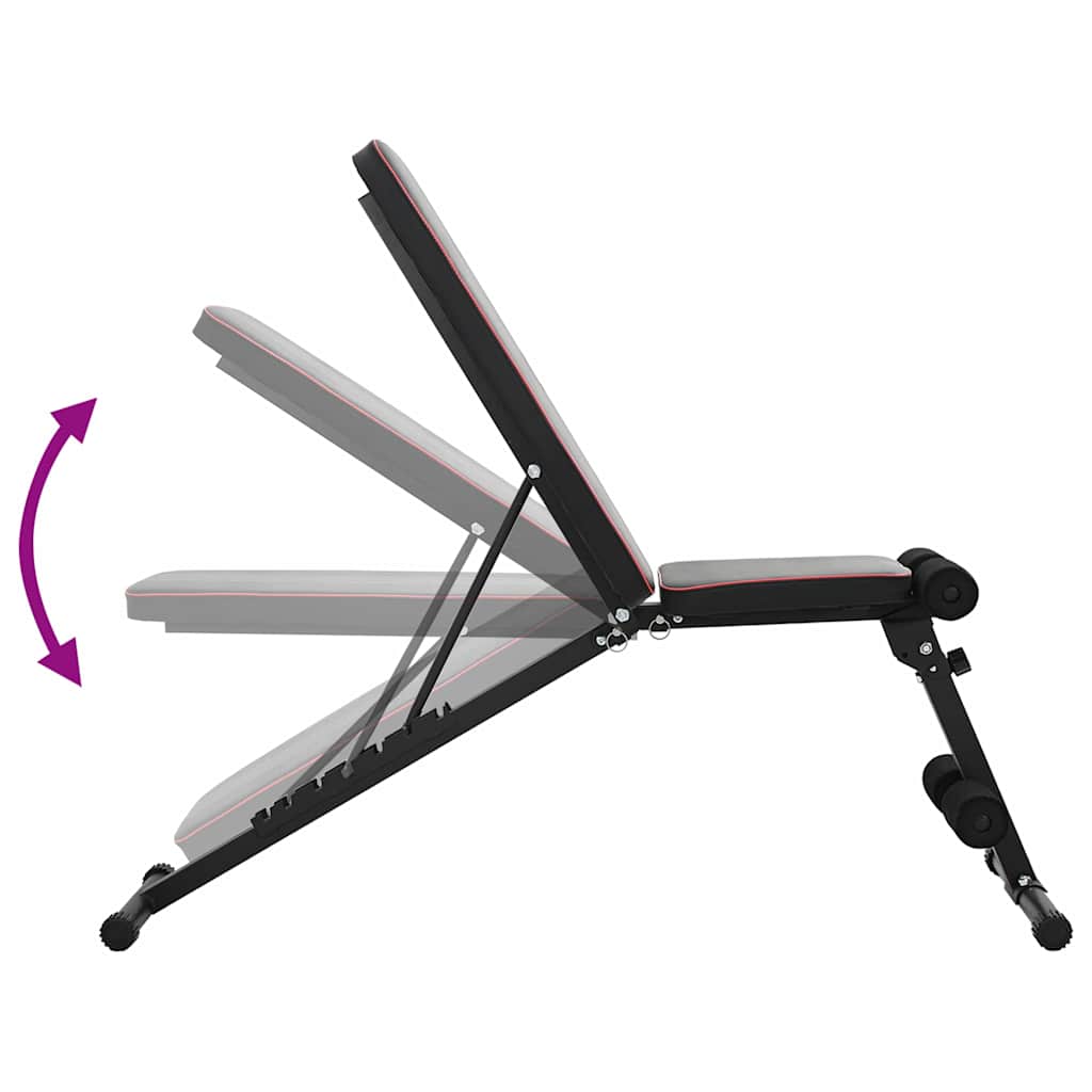 Klupa za težine Crna 131 x 41 x 110 cm Čelik s prahom premazan