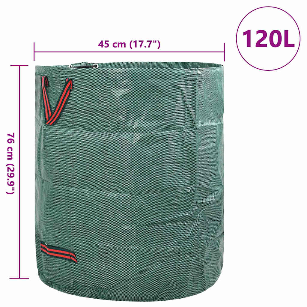 Vreće za otpad u vrtu 12 pcs Zelena 45 x 45 x 76 cm