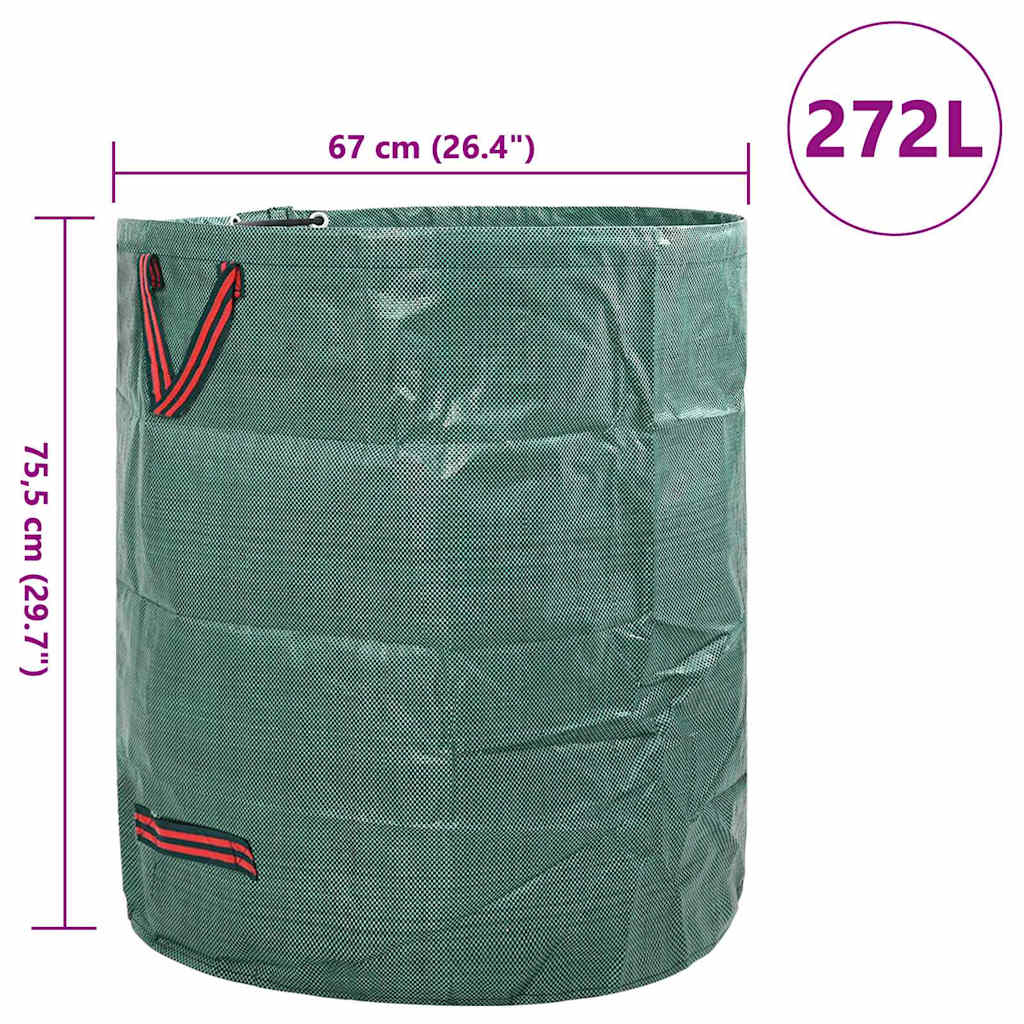 Vreće za otpad u vrtu 12 pcs Zelena 67 x 67 x 75,5 cm