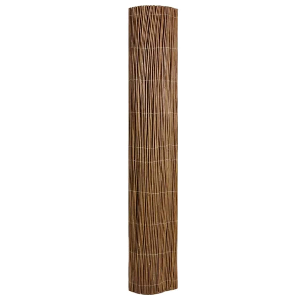 Ograda od vrbovog drveta Prirodna 150 x 500 cm Vrba