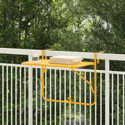 Viseci Balkon Stol Žuta 60 x 39 x 65 cm Čelik