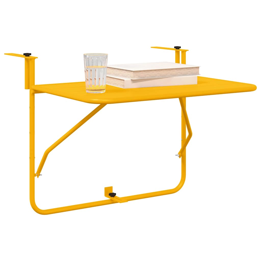 Viseci Balkon Stol Žuta 60 x 39 x 65 cm Čelik