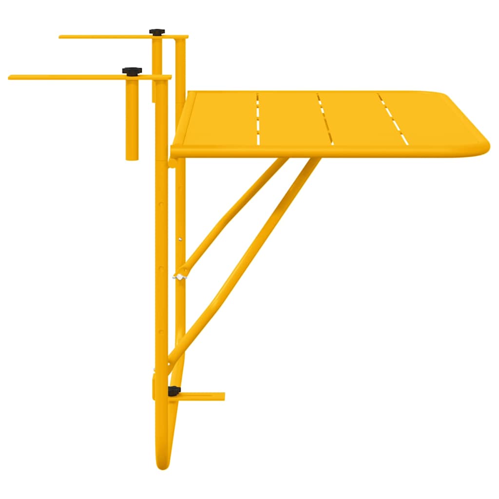 Viseci Balkon Stol Žuta 60 x 39 x 65 cm Čelik