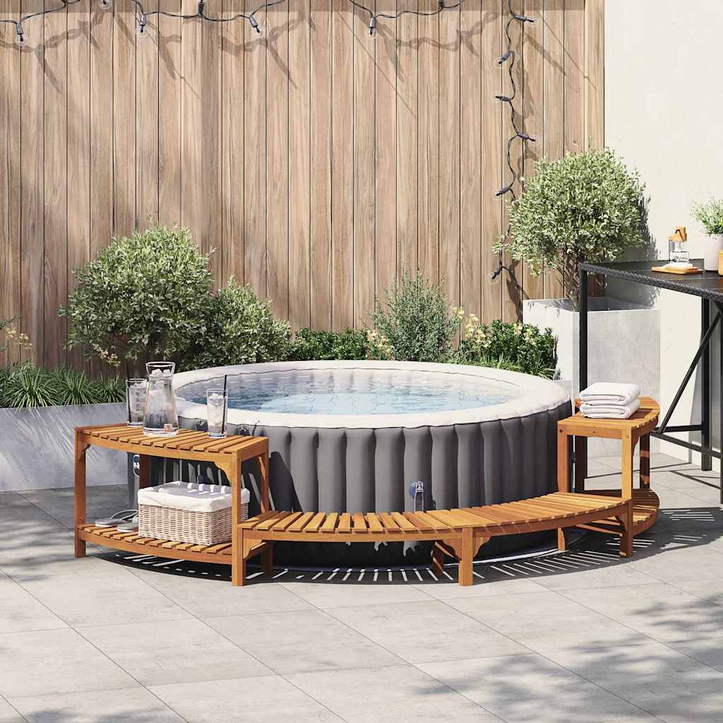 Okruženje za bubble bath polukružna Smeđa 272 x 120 x 55,5 cm