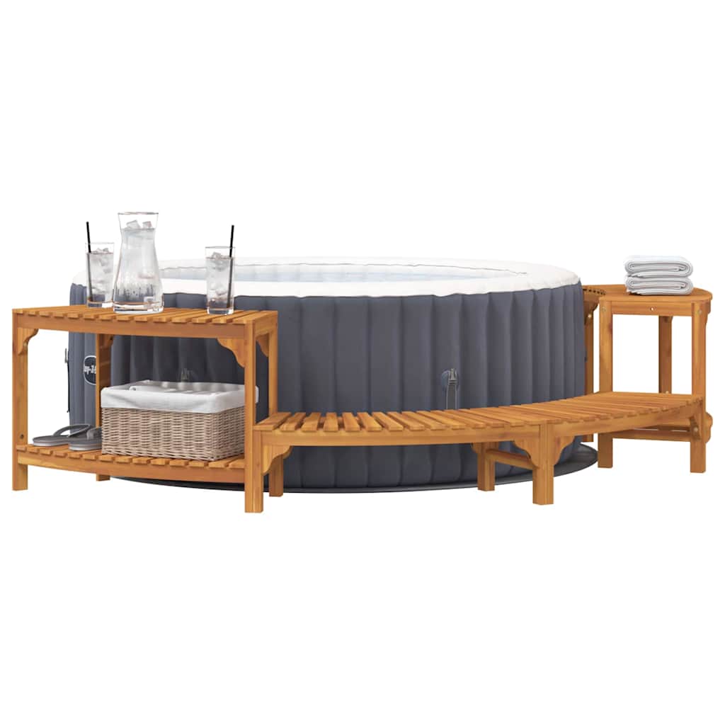Okruženje za bubble bath polukružna Smeđa 272 x 120 x 55,5 cm