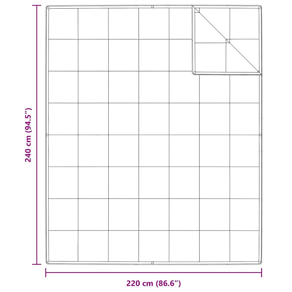 2-u-1 Punionica Bijelo 240 x 220 cm Perje