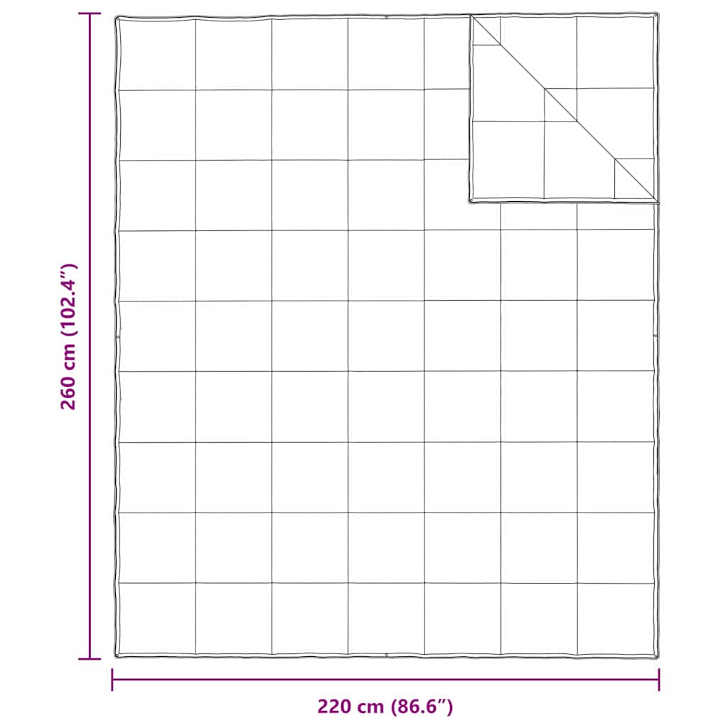 2-u-1 Punionica Bijelo 260 x 220 cm Perje