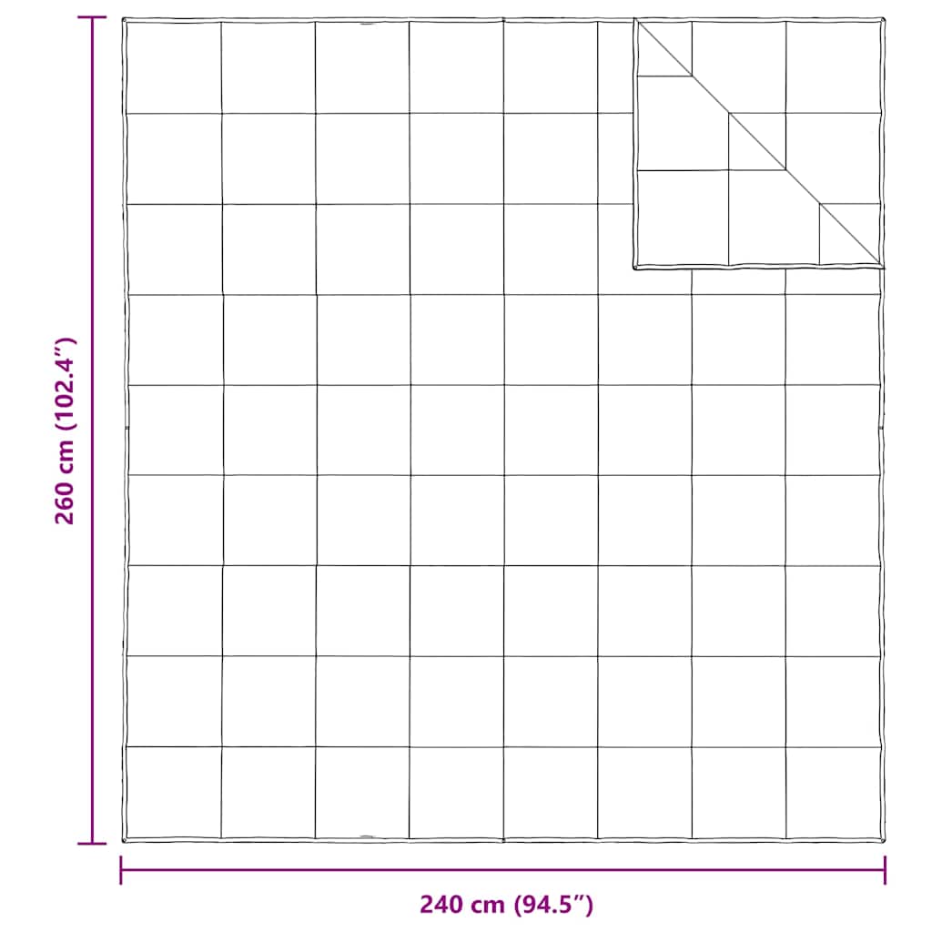 2-u-1 Punionica Bijelo 240 x 260 cm Perje