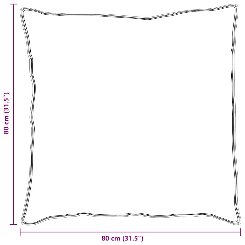 Jastuk s jastukom Bijelo 80 x 80 cm Perje