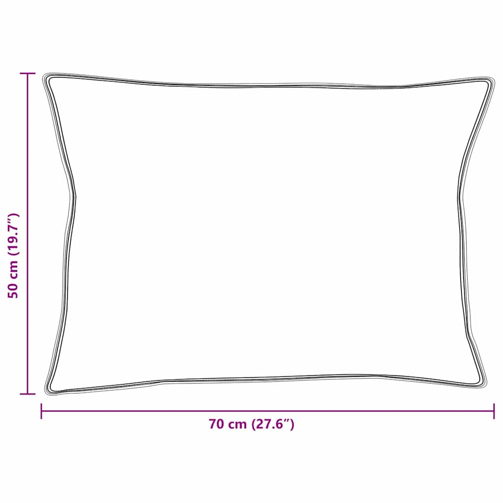 Jastuk s jastukom 2 pcs Bijelo 50 x 70 cm Perje
