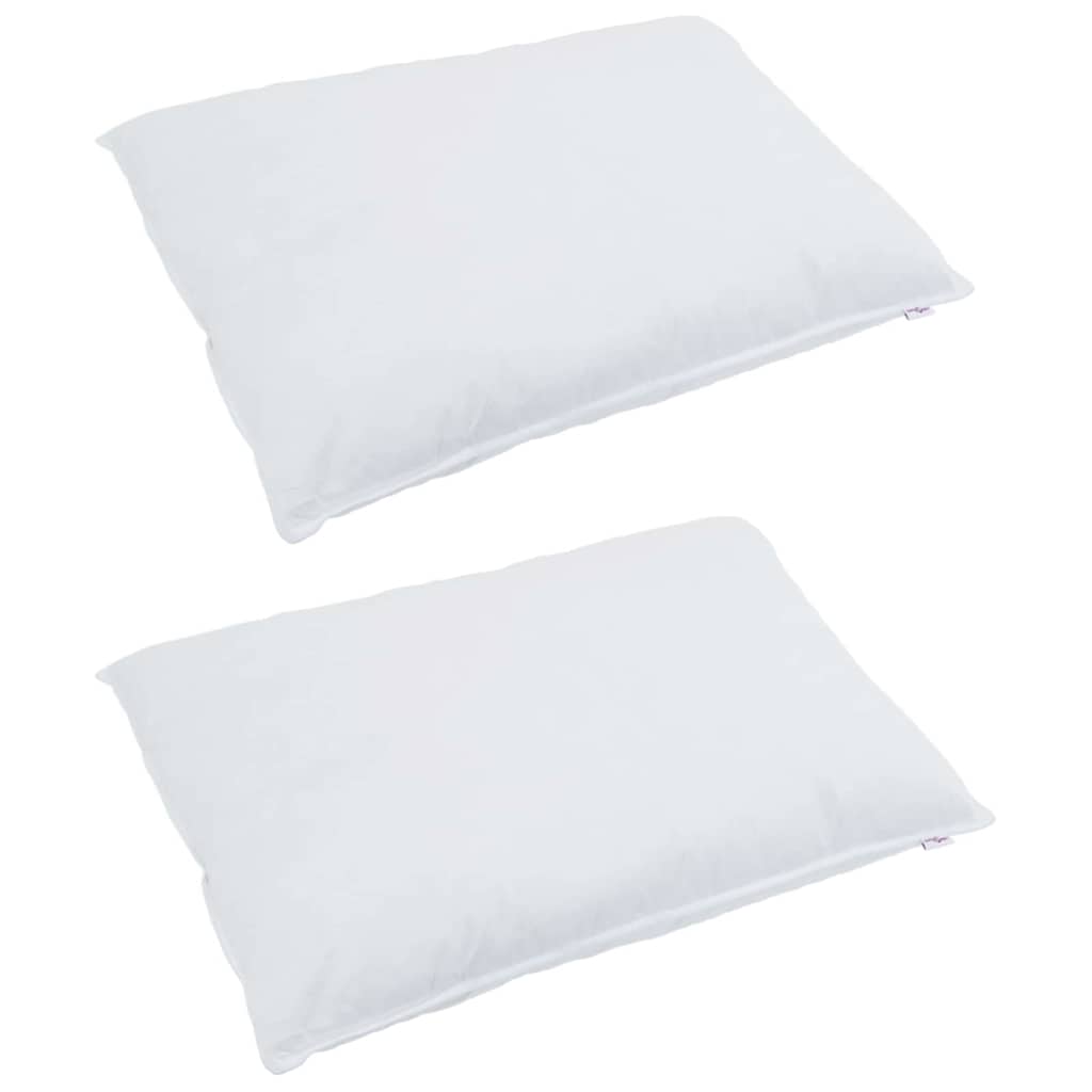 Jastuk s jastukom 2 pcs Bijelo 50 x 75 cm Perje