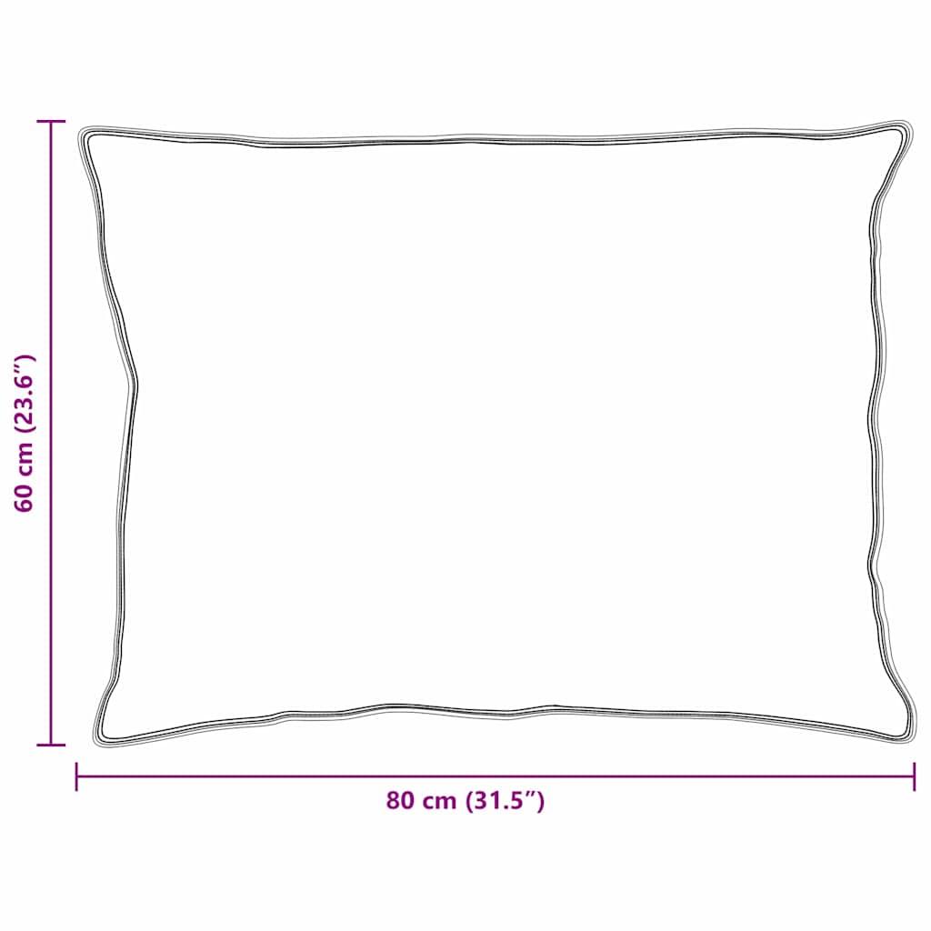 Jastuk s jastukom 2 pcs Bijelo 60 x 80 cm Perje