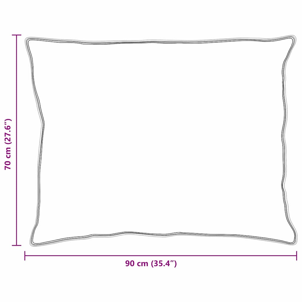 Jastuk s jastukom 2 pcs Bijelo 70 x 90 cm Perje