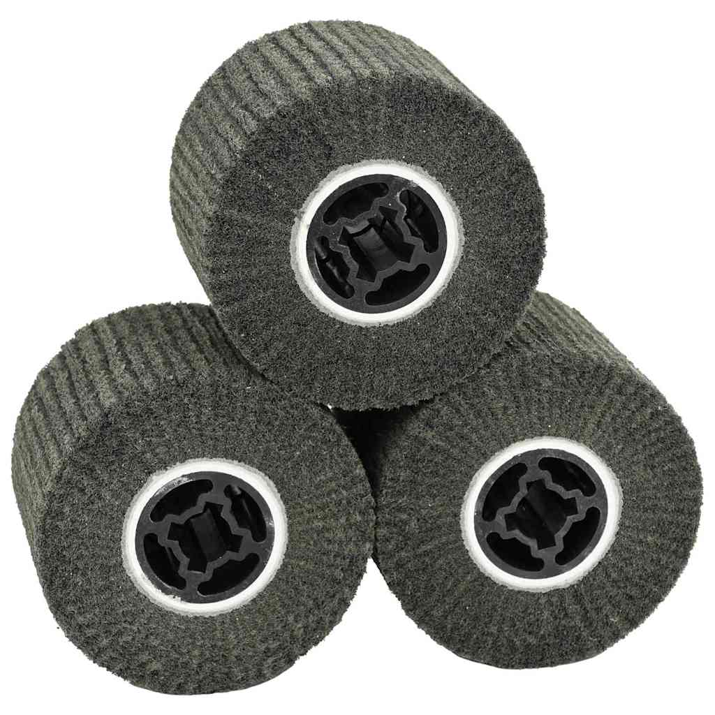 Brusni valjci 3 pcs Crna 12 x 12 x 10 cm Sintetička vlakna