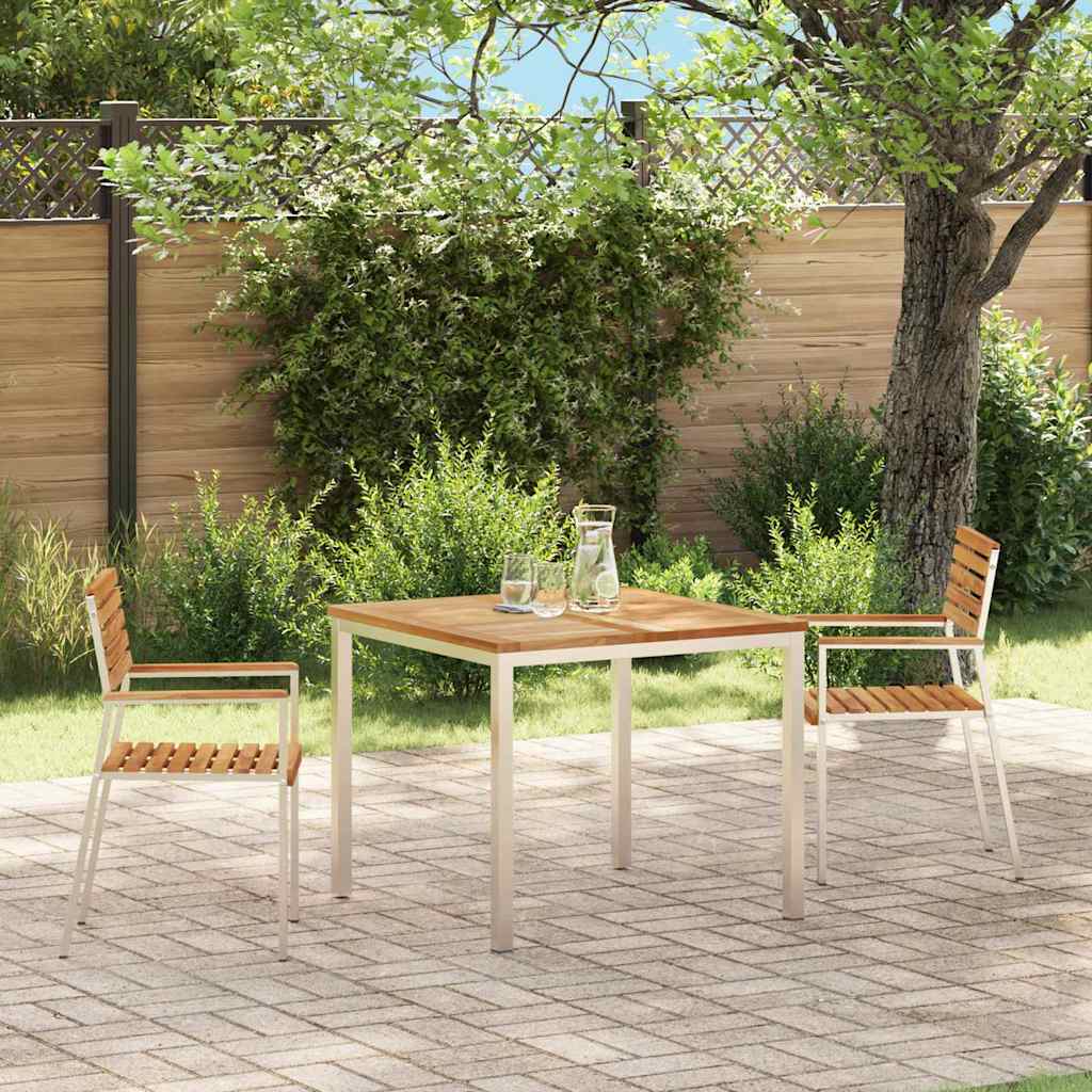 Vrtna stolica 2 pcs Prirodna nafta Čvrsto teak drvo