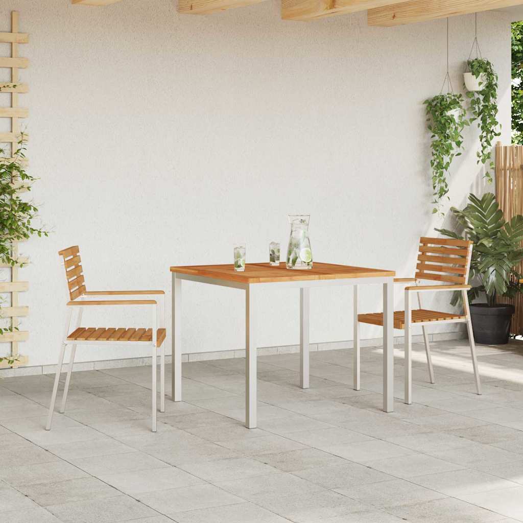 Vrtna stolica 2 pcs Prirodna nafta Čvrsto teak drvo