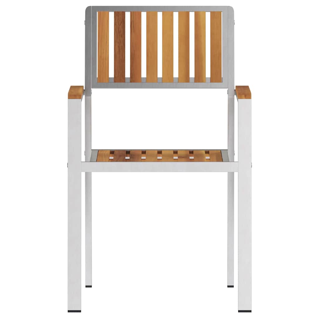 Vrtna stolica 2 pcs Smeđa 56 x 54,5 x 87 cm Čvrsto drvo akacije