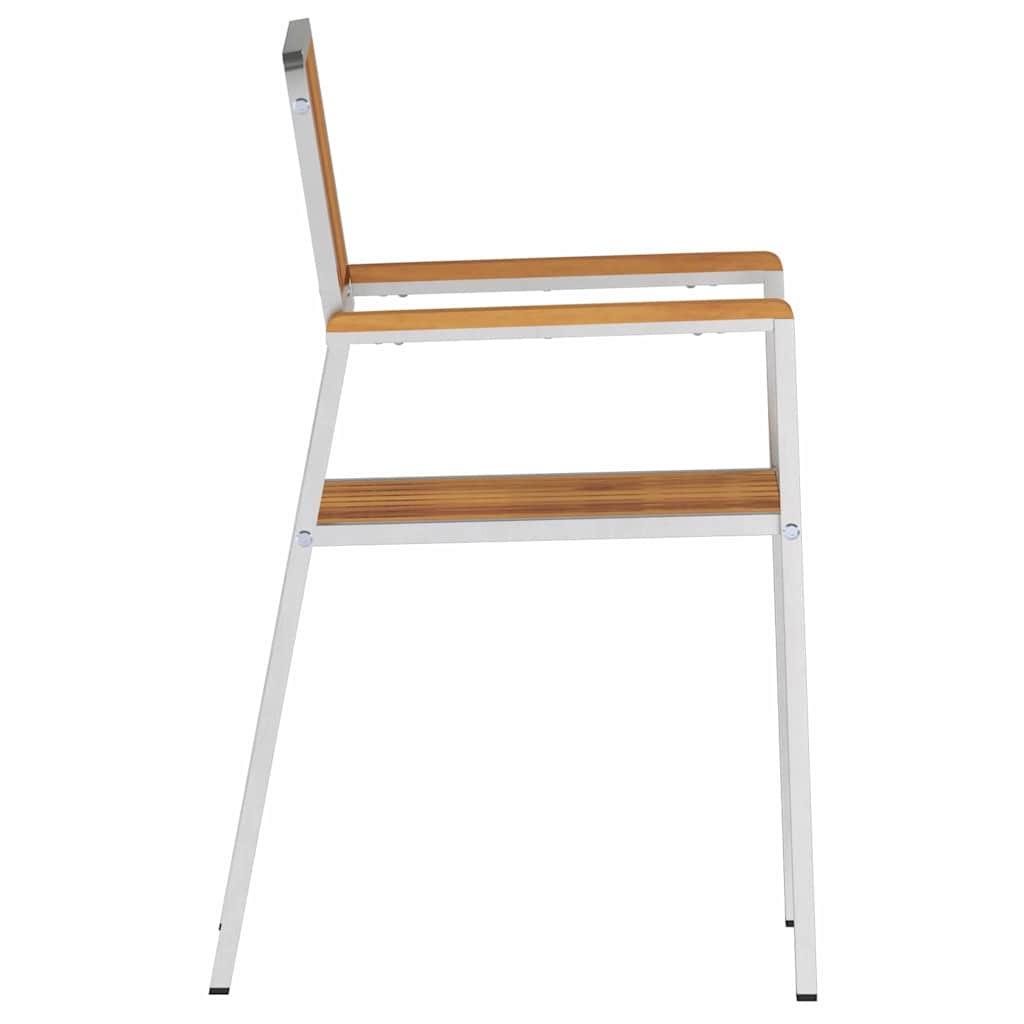 Vrtna stolica 2 pcs Smeđa 56 x 54,5 x 87 cm Čvrsto drvo akacije