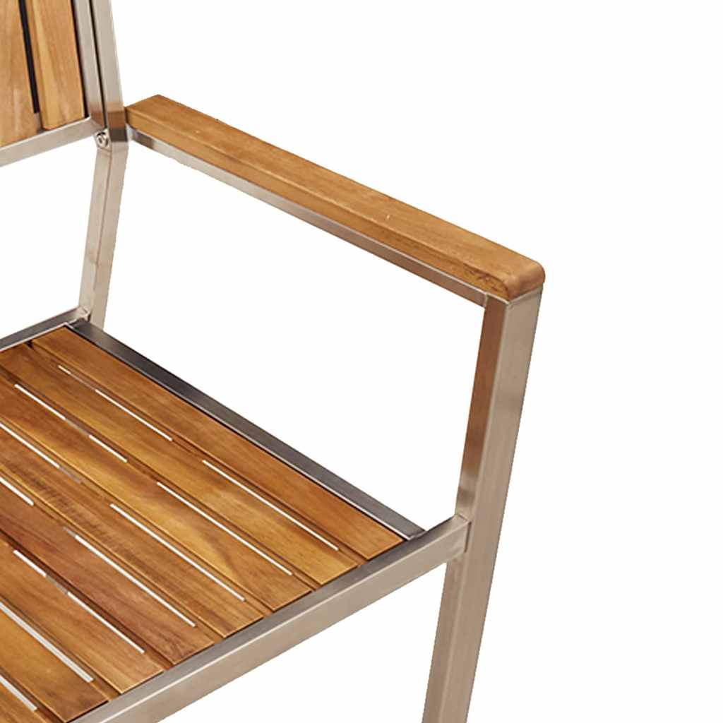 Vrtna stolica 4 pcs Smeđa 56 x 54,5 x 87 cm Čvrsto drvo akacije