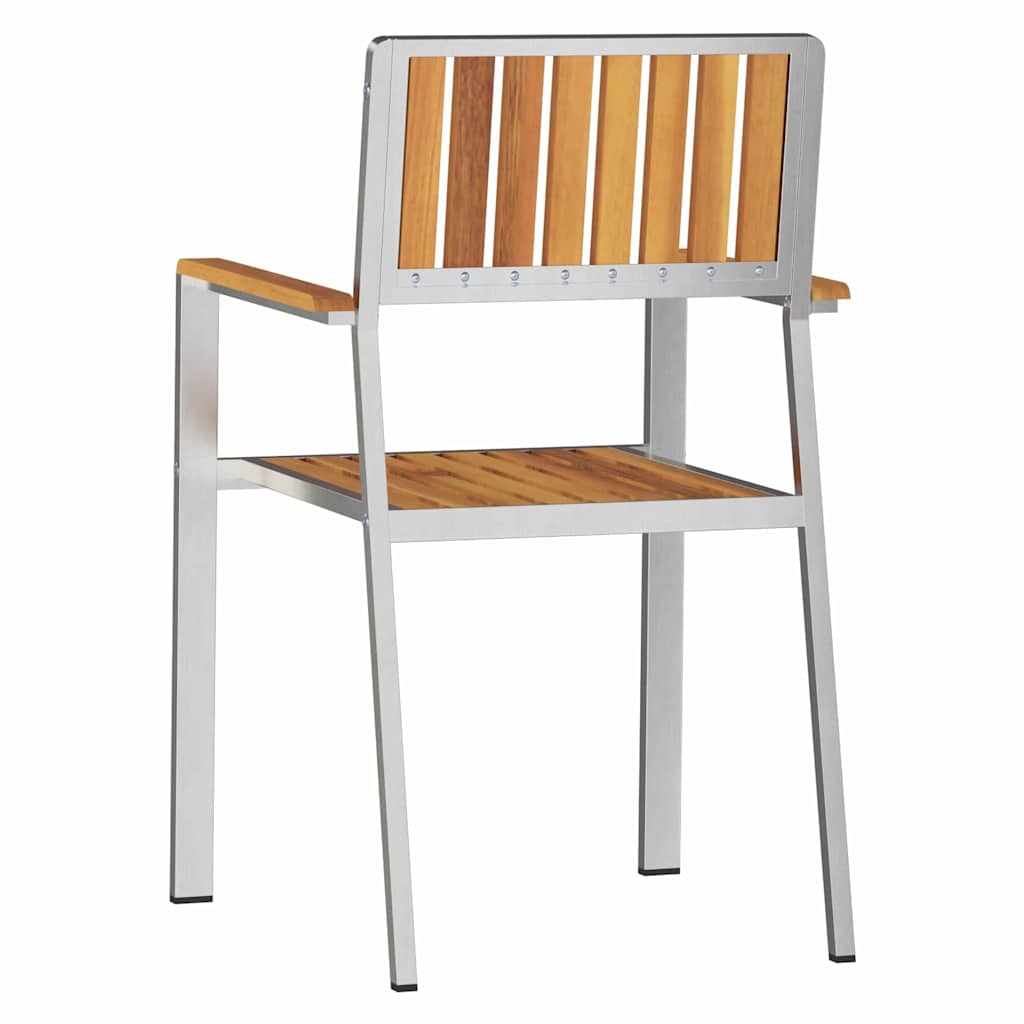 Vrtna stolica 4 pcs Smeđa 56 x 54,5 x 87 cm Čvrsto drvo akacije