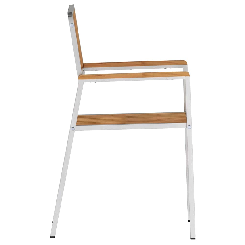 Vrtna stolica 2 pcs Smeđa 56 x 54,5 x 87 cm Čvrsto teak drvo