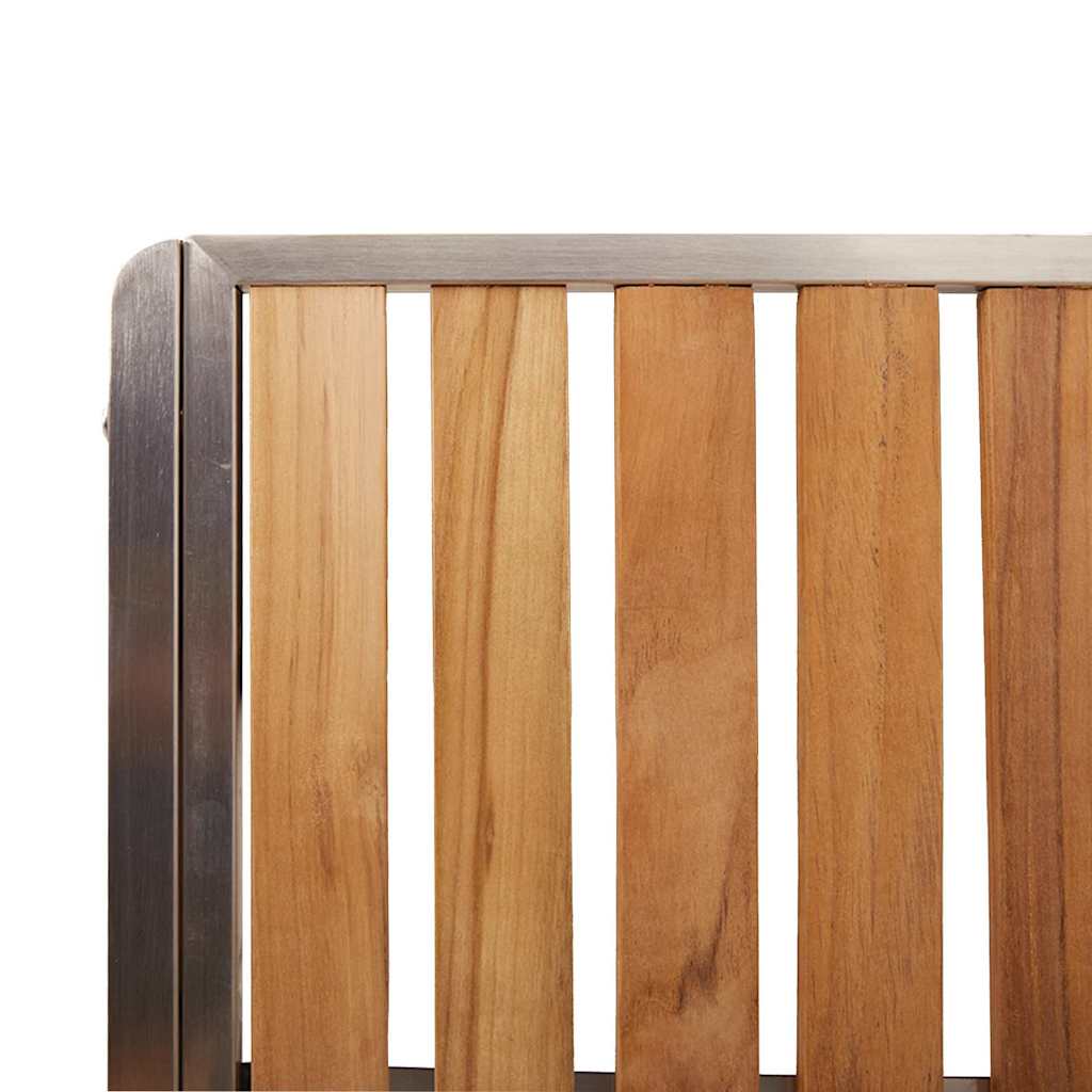 Vrtna stolica 4 pcs Smeđa 56 x 54,5 x 87 cm Čvrsto teak drvo