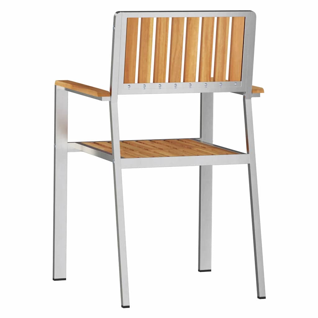 Vrtna stolica 4 pcs Smeđa 56 x 54,5 x 87 cm Čvrsto teak drvo