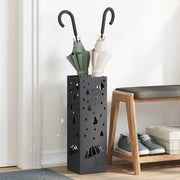 Stalak za kišobran s pohranom Crna 15,5 x 15,5 x 49 cm Metal