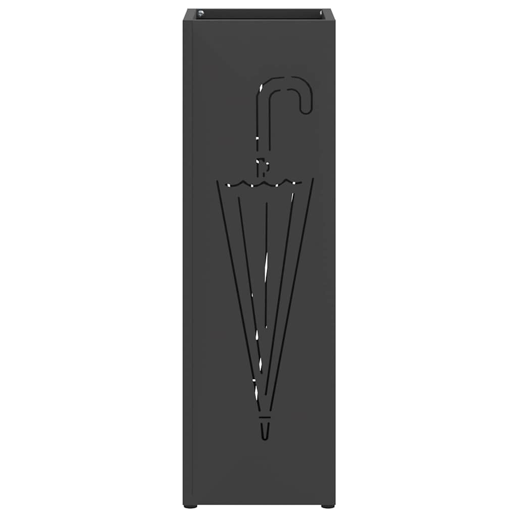 Stalak za kišobran s pohranom Crna 15,5 x 15,5 x 49 cm Metal