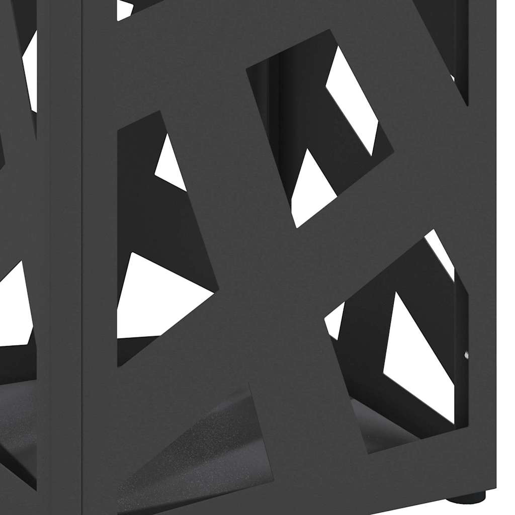 Stalak za kišobran s pohranom Crna 15,5 x 15,5 x 49 cm Metal