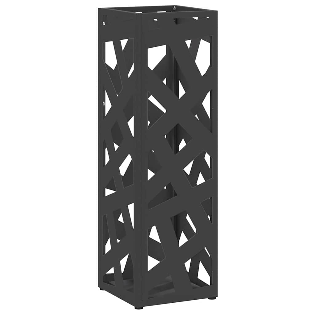 Stalak za kišobran s pohranom Crna 15,5 x 15,5 x 49 cm Metal