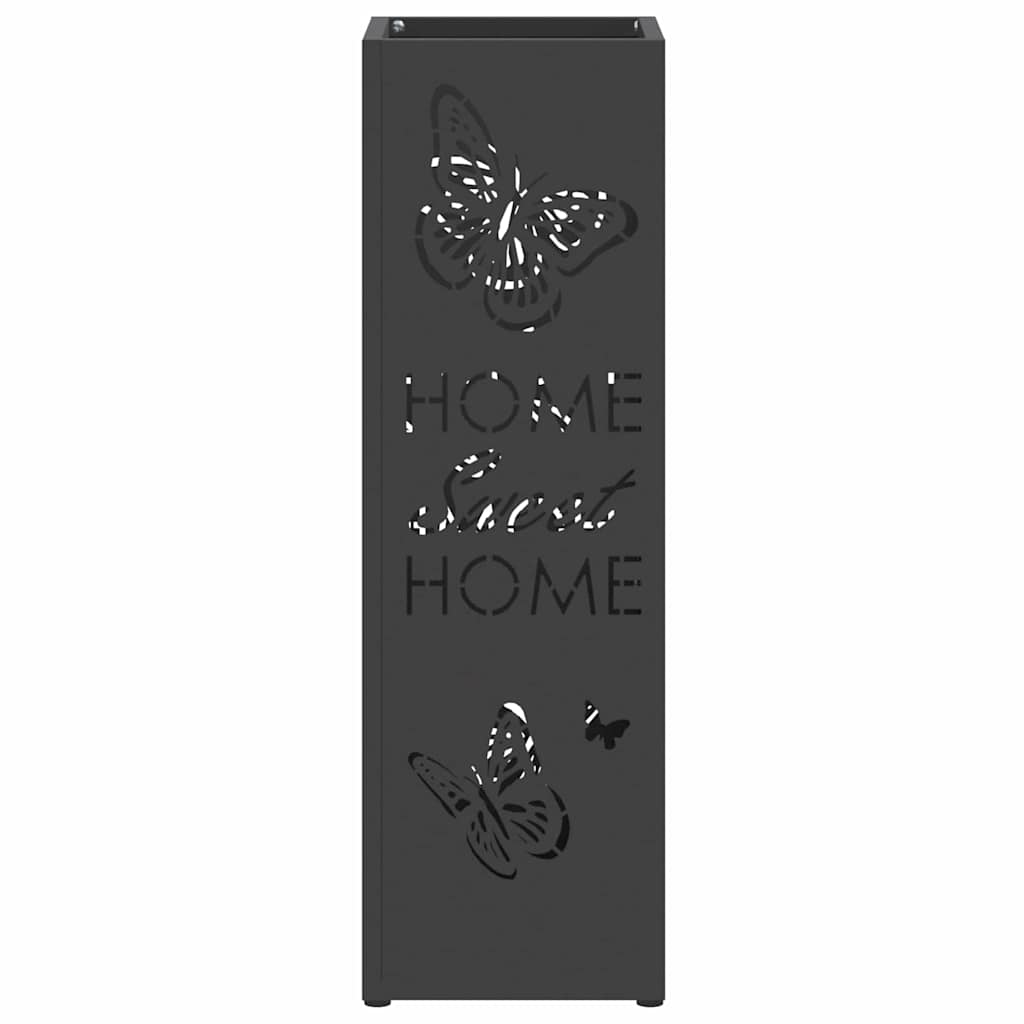 Stalak za kišobran s pohranom Crna 15,5 x 15,5 x 49 cm Metal