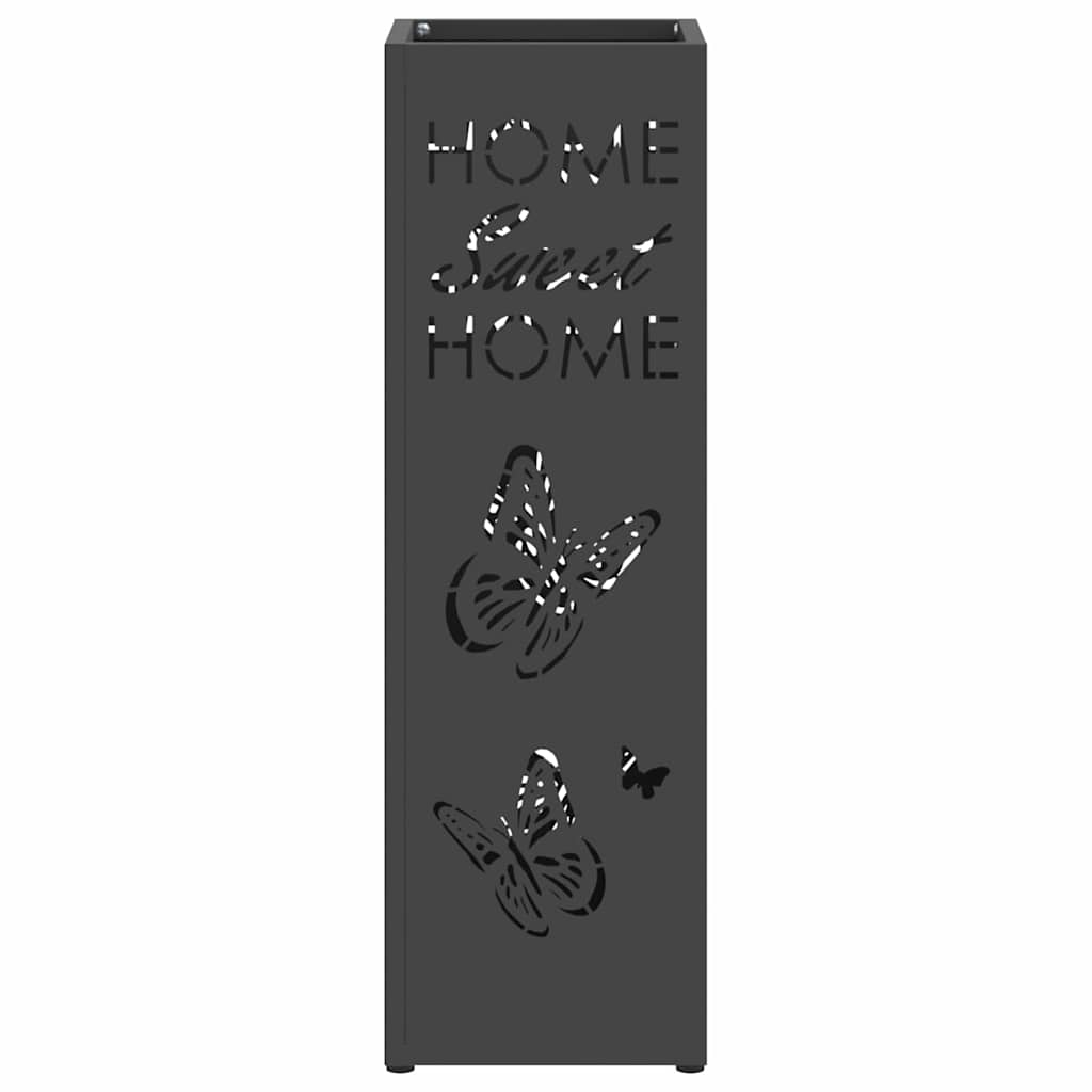 Stalak za kišobran s pohranom Crna 15,5 x 15,5 x 49 cm Metal