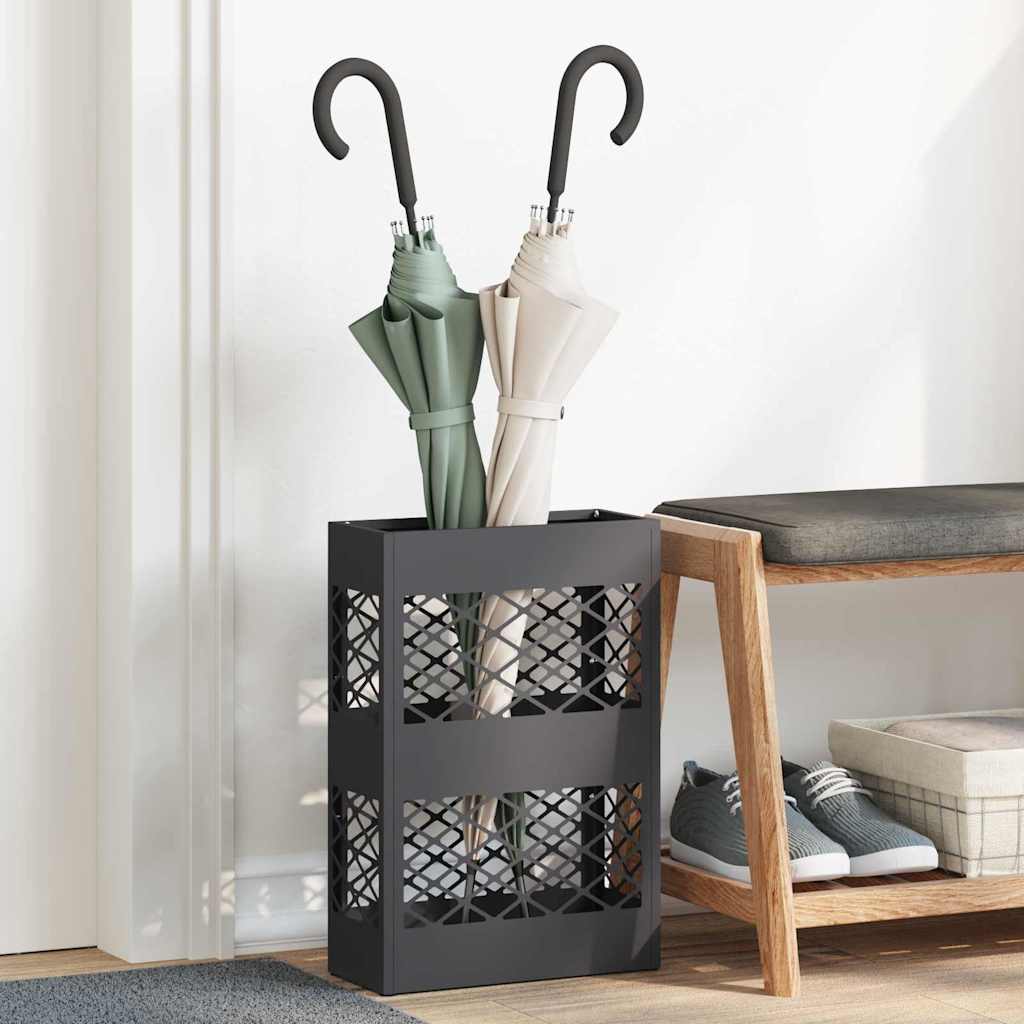 Stalak za kišobran Crna 28 x 12 x 41 cm Čelik