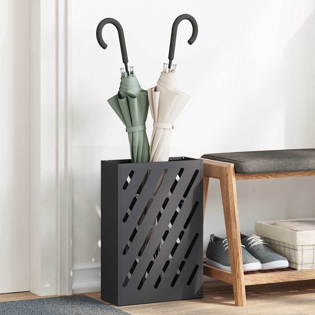 Stalak za kišobran Crna 28 x 12 x 41 cm Čelik