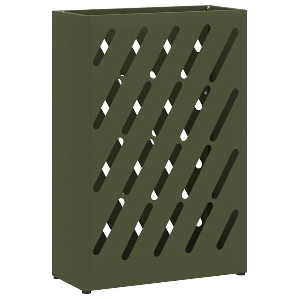 Stalak za kišobran Maslinovo zelena 28 x 12 x 41 cm Čelik