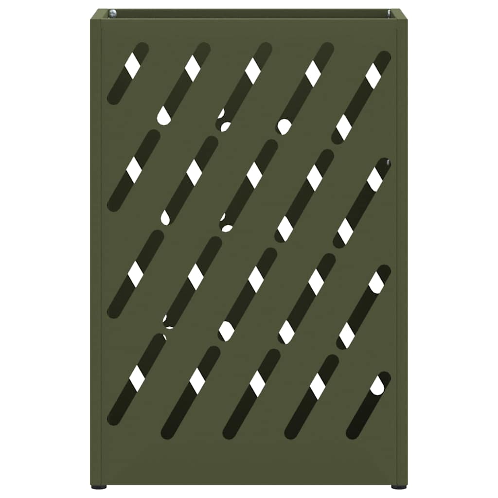 Stalak za kišobran Maslinovo zelena 28 x 12 x 41 cm Čelik