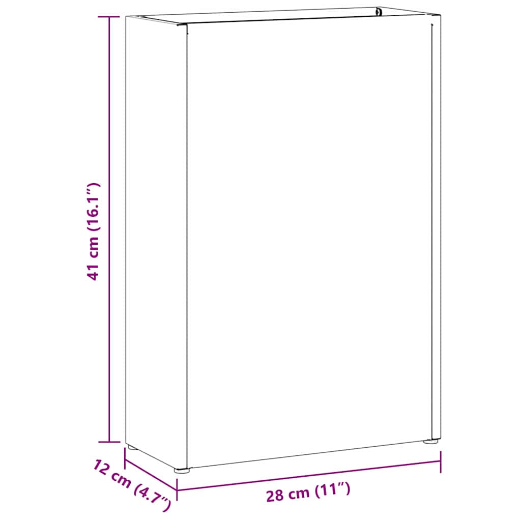Stalak za kišobran Crna 28 x 12 x 41 cm Čelik