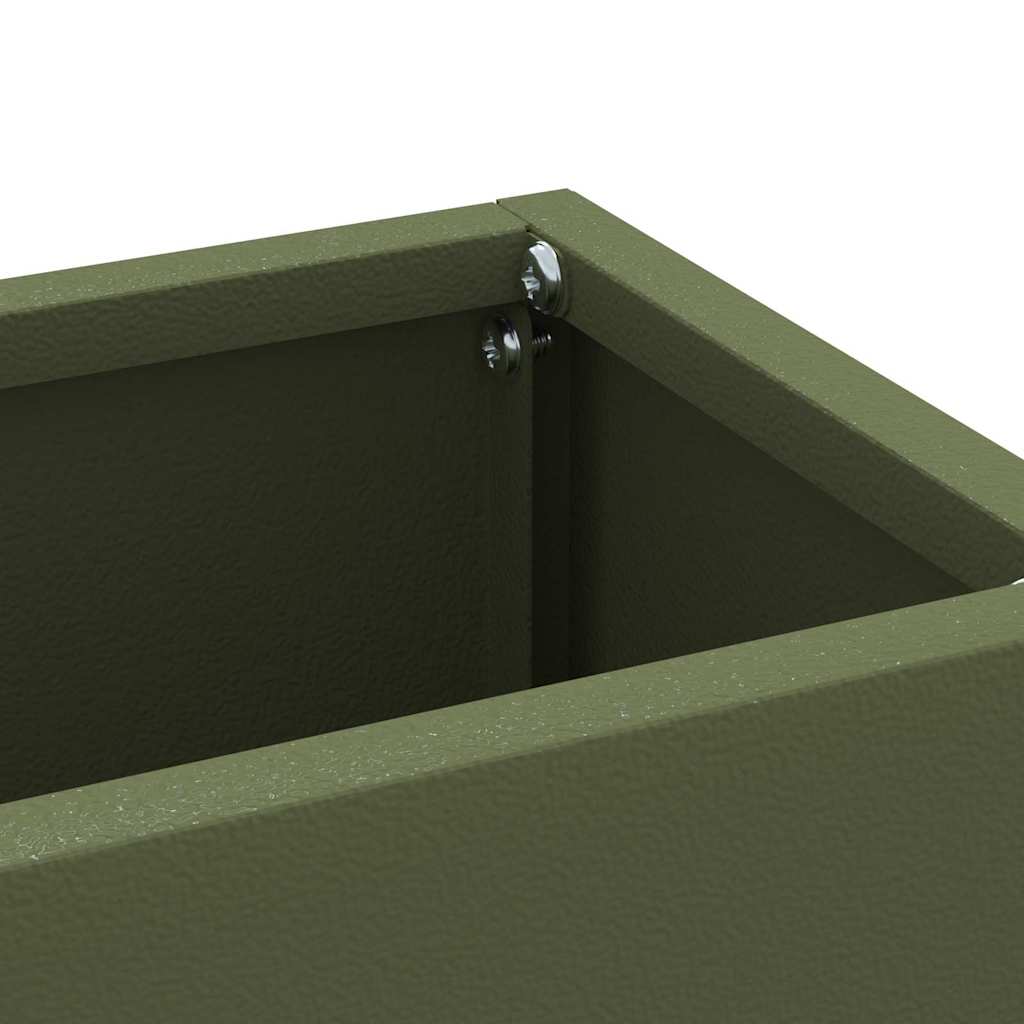 Stalak za kišobran Maslinovo zelena 28 x 12 x 41 cm Čelik