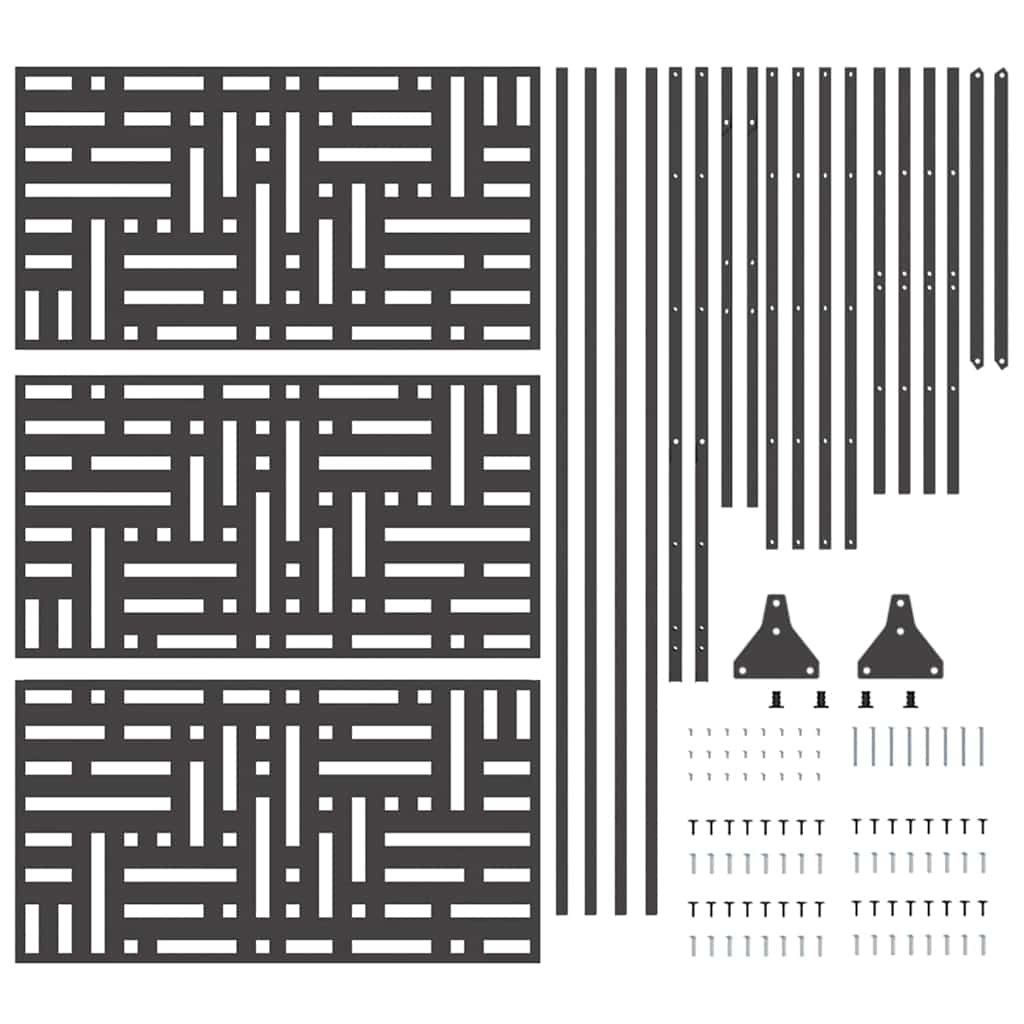 Zaslon za privatnost Crna 100 x 50 x 180 cm Čelik