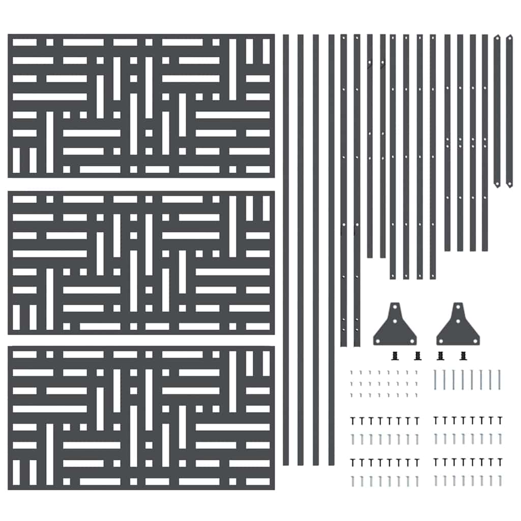 Zaslon za privatnost Antracit 100 x 50 x 180 cm Čelik