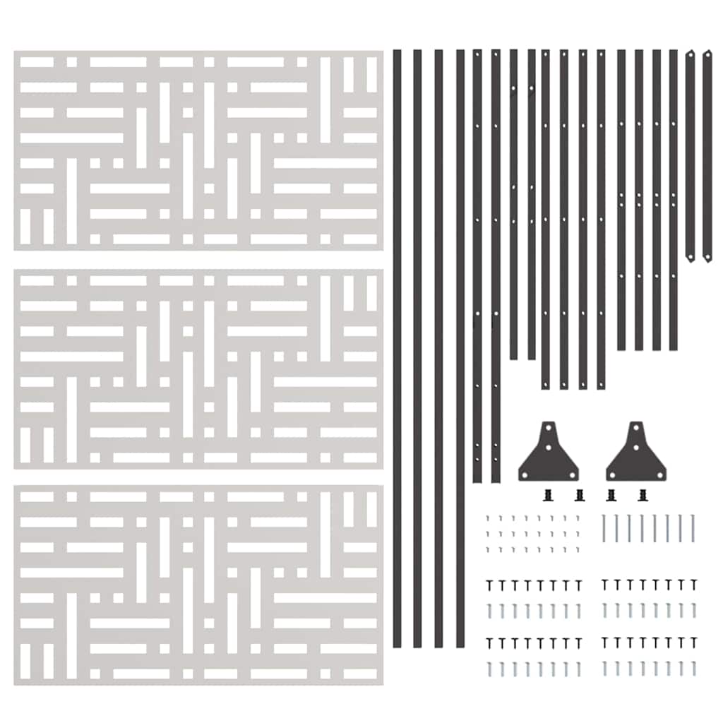Zaslon za privatnost Siva 100 x 50 x 180 cm Čelik