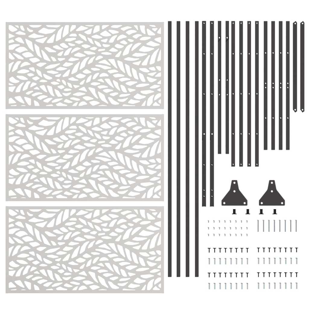 Zaslon za privatnost Siva 100 x 50 x 180 cm Čelik
