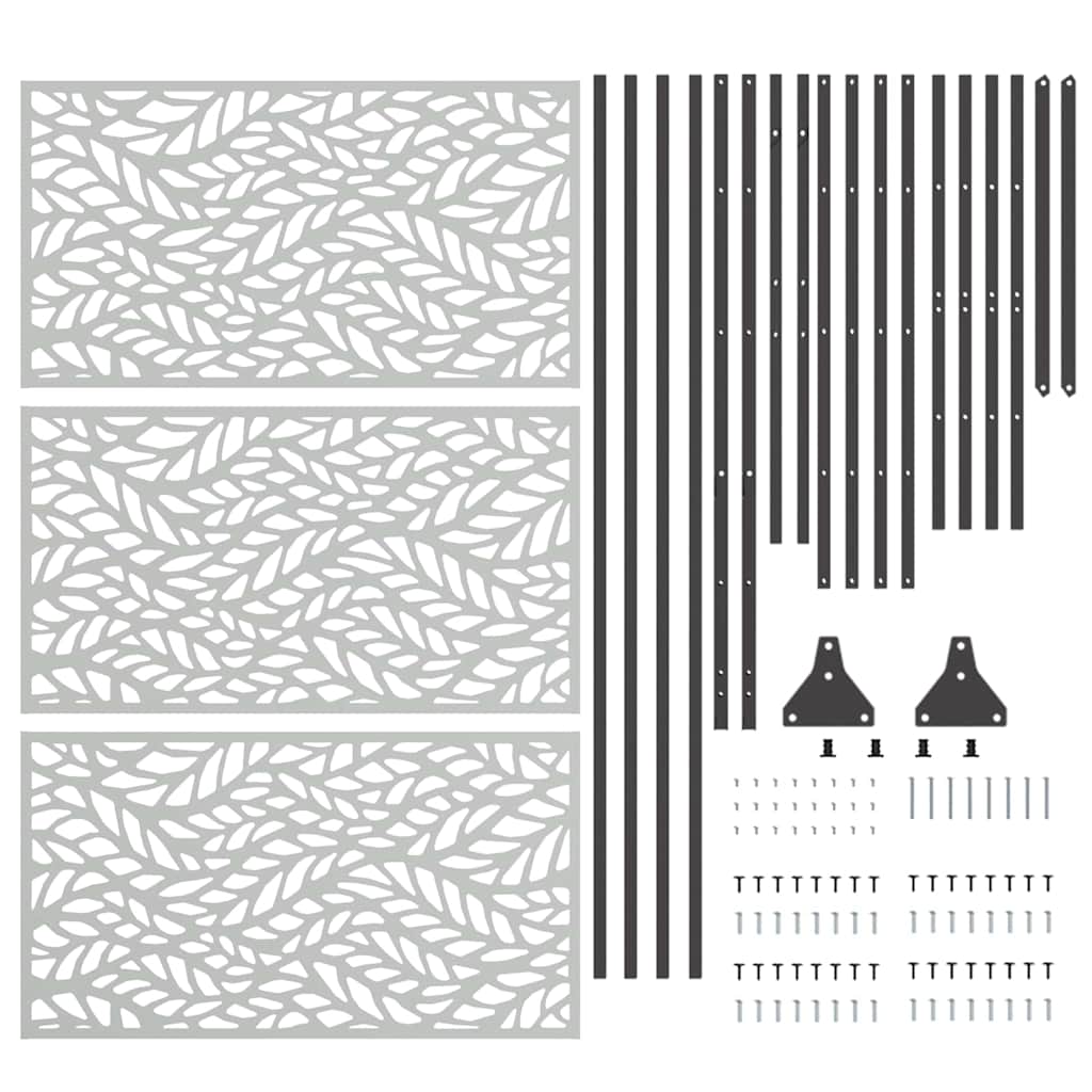Zaslon za privatnost Siva 100 x 50 x 180 cm Čelik
