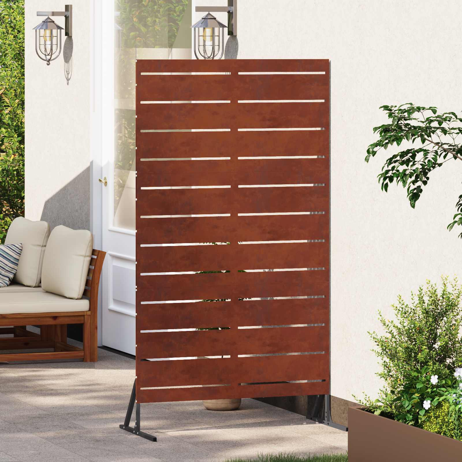 Zaslon za privatnost Siva 100 x 50 x 180 cm