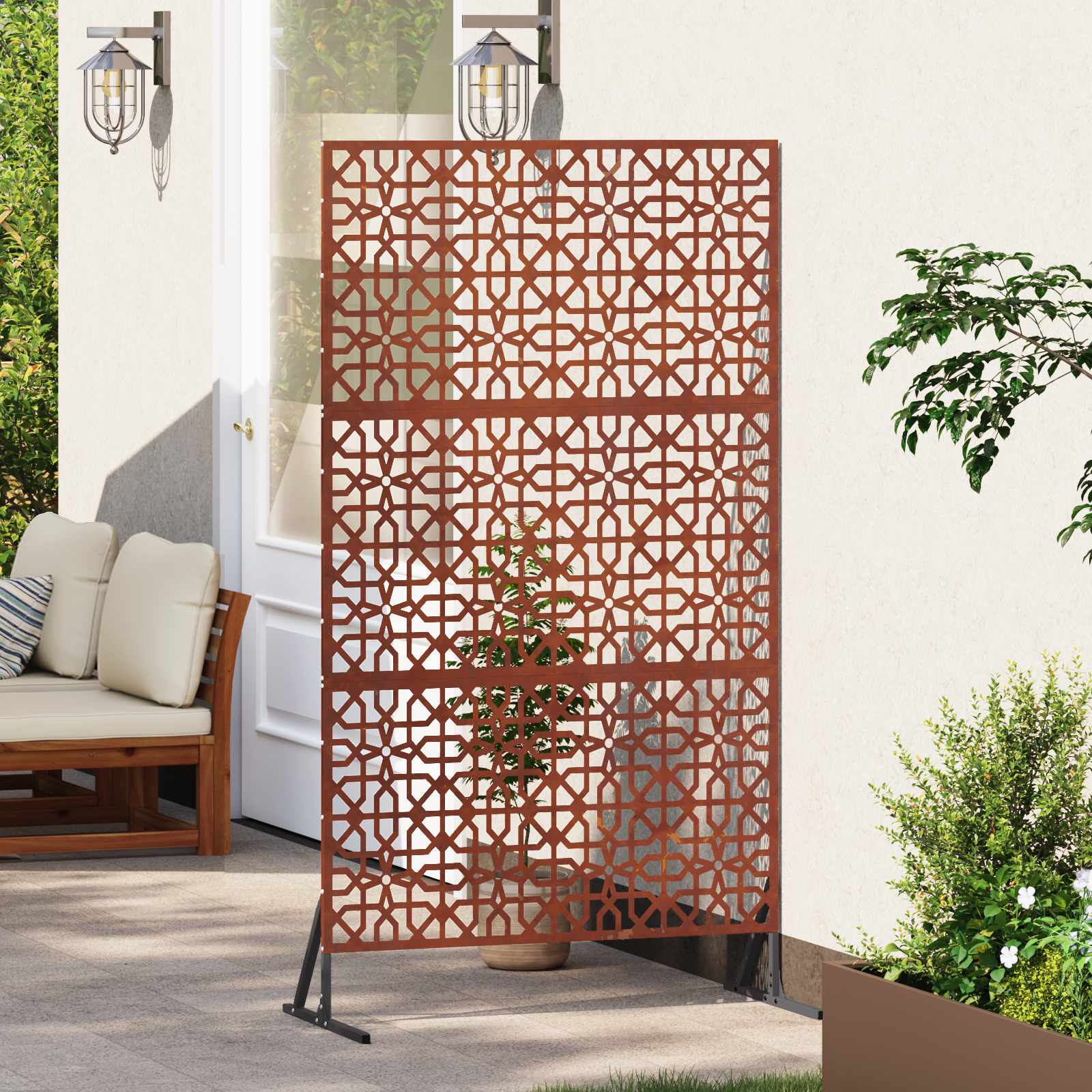 Zaslon za privatnost Siva 100 x 50 x 180 cm