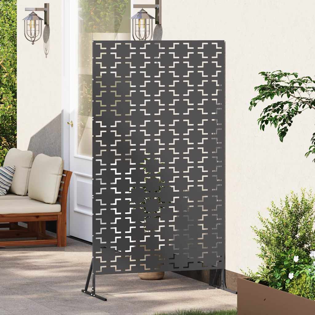 Zaslon za privatnost 100 x 50 x 180 cm Čelik Crna