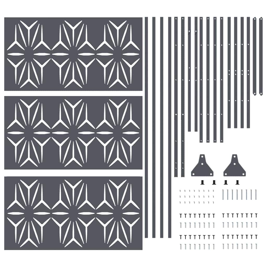 Zaslon za privatnost Antracit 100 x 50 x 180 cm Čelik
