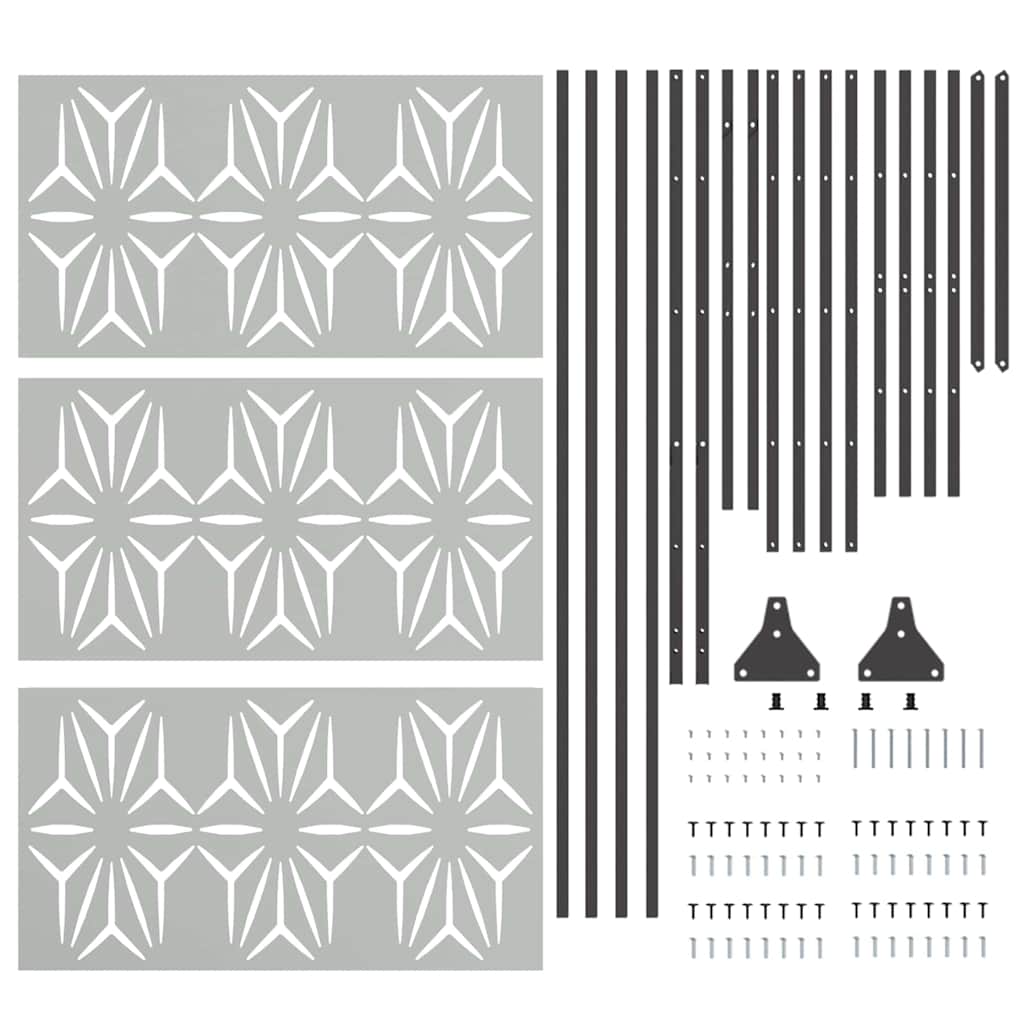 Zaslon za privatnost Siva 100 x 50 x 180 cm Čelik