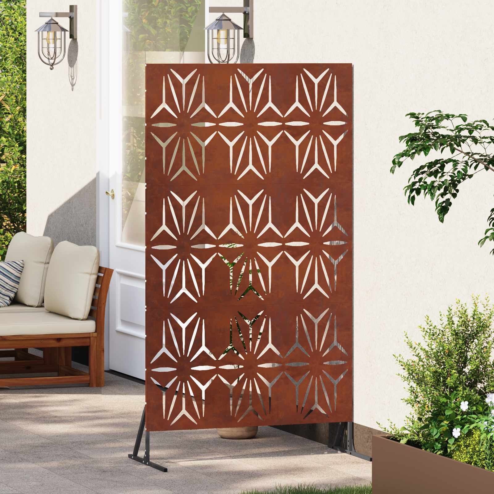 Zaslon za privatnost Siva 100 x 50 x 180 cm